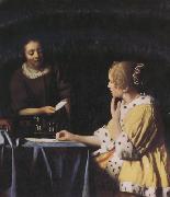Jan Vermeer Misterss and Maid (mk30) Sweden oil painting artist